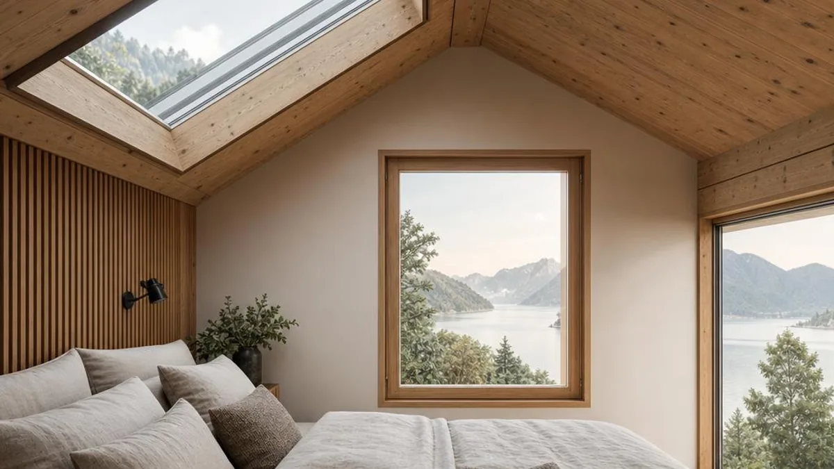 Tiny House Oesterreich Kaernten mit Schlafloft und ruhigem Seeblick