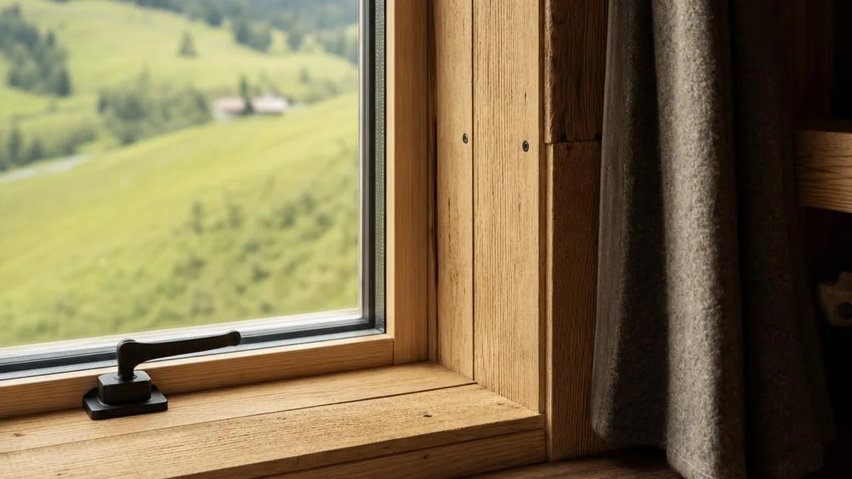 Tiny House Oesterreich mit Holzfenster und langlebigem Innenausbau im Detail