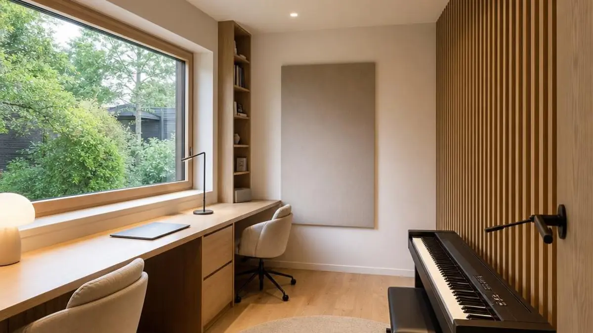 Tiny House als Büro und Praxis mit hellem Beratungsraum bei Berlin