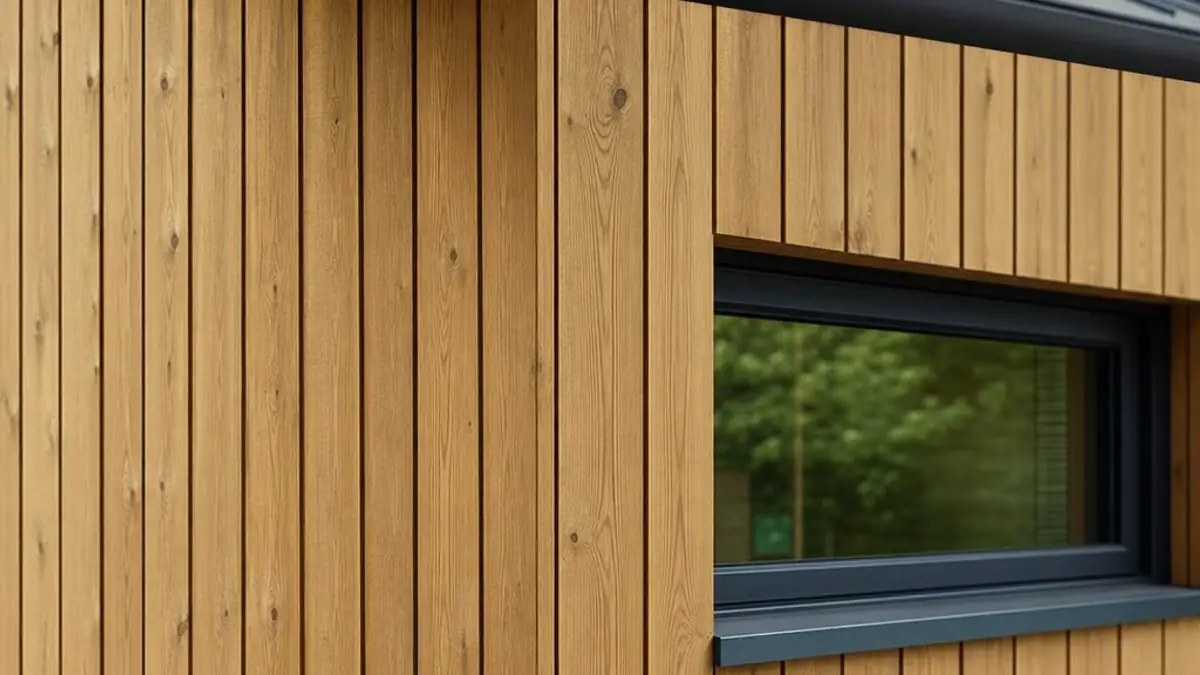 Tiny House Anbieter Deutschland mit sauberer Holzfassadenecke im Detail