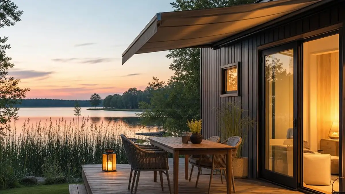 Tiny House Ferienimmobilie mit Seeterrasse in der Lausitz