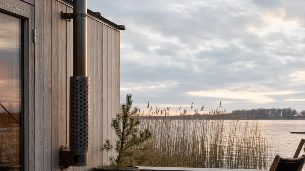 Tiny House mit Sauna und Holzterrasse an der Nordsee