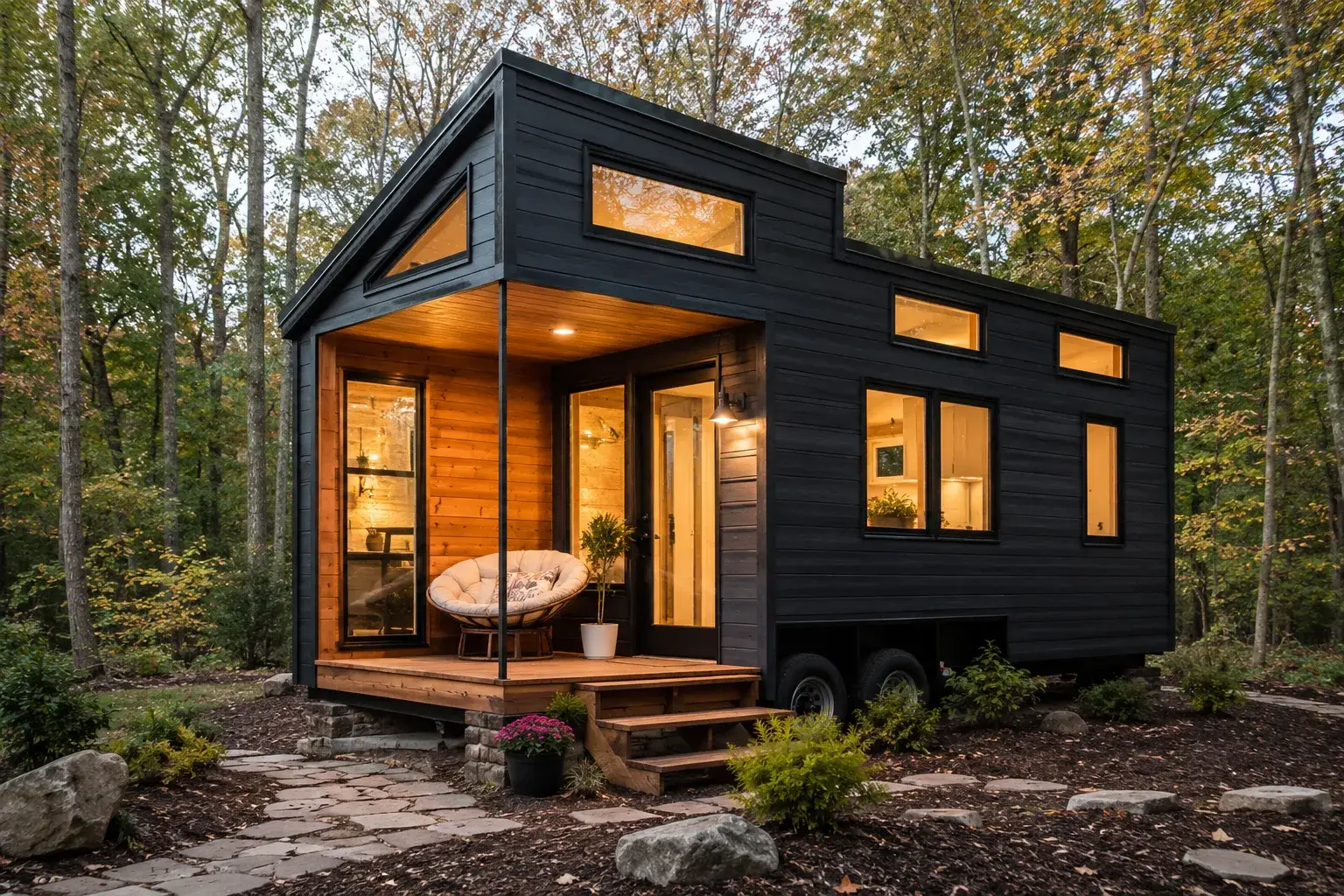Tiny House im Herbst an der Küste – auch in der Nebensaison behaglich
